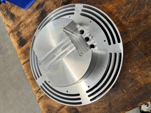 Finished CNC machined rear end cap