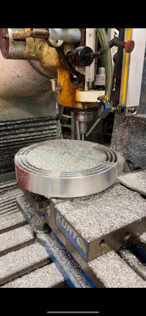 CNC lathe machining the rear plate